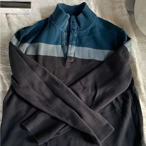 Banana Republic Blue Striped Long Sleeve Sweater